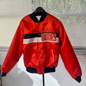 Vintage Gators Satin Bomber Jacket with Navy Trim